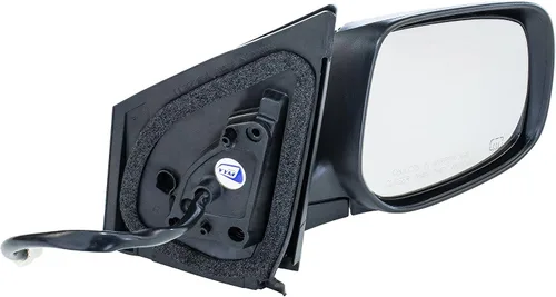 Vista 4 de Dependable Direct Espejo lateral del lado del pasajero derecho negro con calefacción manual plegable operado por energía compatible con Toyota