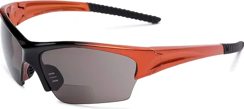 Vista 8 de The Benton - Lentes de sol bifocales de lectura, unisex, deportivos y envolventes alrededor de medio marco, para hombres y mujeres + 1.50 negro