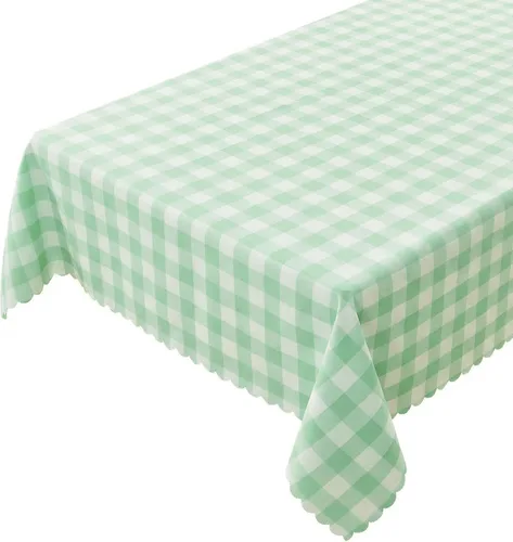 Vista 22 de Mantel rectangular de lino texturizado de 47 x 63 pulgadas, impermeable, a prueba de derrames, lavable, sin arrugas, mantel para mesa de comedor