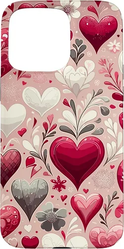 Vista 30 de Funda romántica para iPhone 11 Pro Max con corazones encantadores para el día de San Valentín