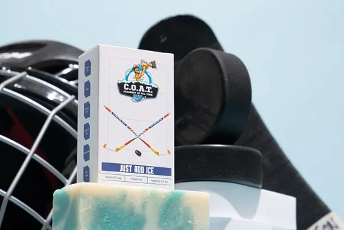 Vista 5 de Jabones en barra para hombres, todos naturales, aromas masculinos con tema deportivo, sin aceite de palma, vegano, paquete de 6 variedades