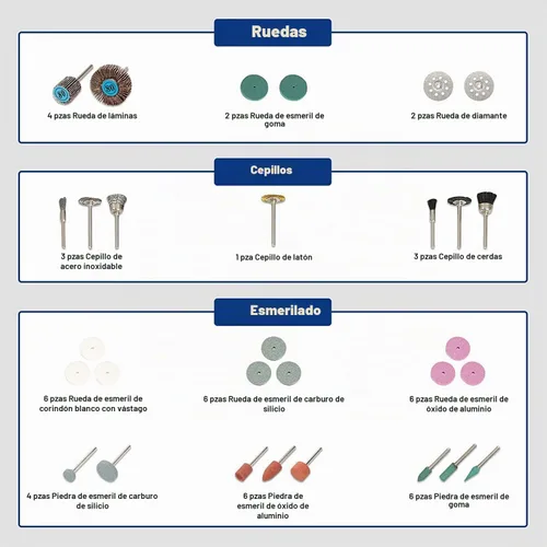 Vista 4 de Accesorios para herramientas eléctricas. 1/8" Shank Rotary Tool Bits, Universal Rotary Attachments for Grinding, Sharpening, Cleaning, Drilling
