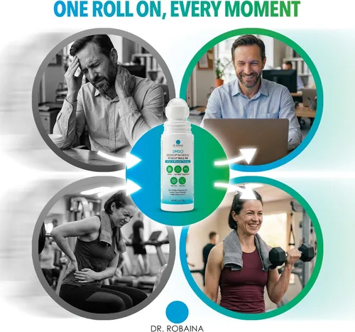 Vista 4 de Dr. Robaina DMSO Roll-On de 3 onzas – Cuidado de la piel con árnica, magnesio, OptiMSM, aloe vera y vitamina E Fórmula tópica botánica no grasa
