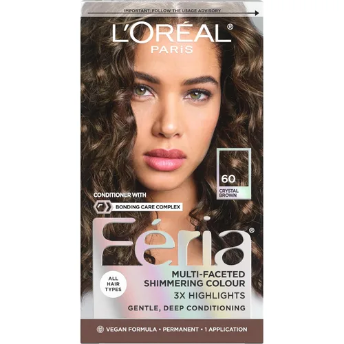 Vista 24 de L'Oreal Paris Feria - Tinte permanente brillante multifacético para el cabello, tinte de alta intensidad para reflejos 3X, 10 negro azabache