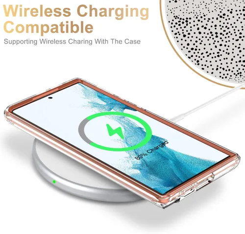 Vista 5 de Esdot Funda para Samsung Galaxy S23 Ultra, Grado Militar que Pasa Prueba de Caída de 21 pies, Cubierta Resistente con Diseños de Moda para Mujeres