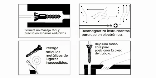 Vista 2 de Wiha 40010 Magnetizador Desmagnetizador, Negro