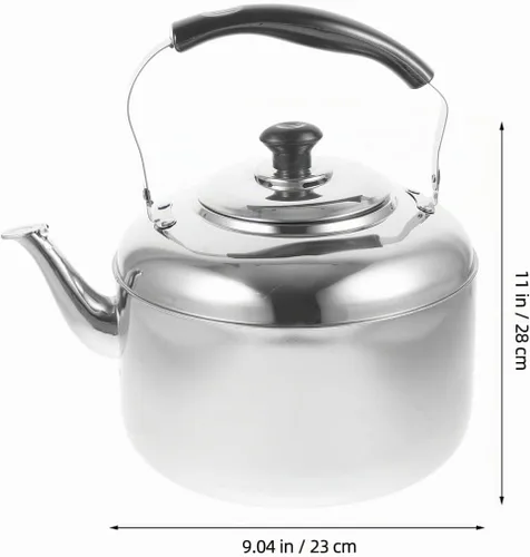 Vista 4 de DOITOOL Hervidor de té de acero inoxidable 6L, estufa de grado alimenticio, hervidor de té silbante, estufa clásica, tetera portátil para campamento