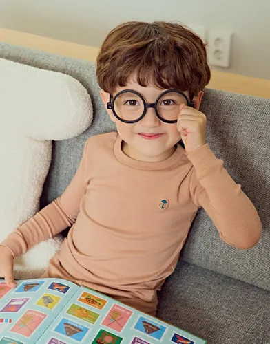 Vista 2 de moimoln Pijama de algodón suave y liso modal para bebés, niños y niñas, ajuste cómodo, pijama larga para el día a día