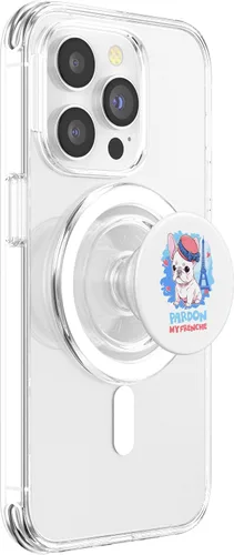 Vista 3 de Pardon My Frenchie - Divertido perro toro francés anime, PopSockets MagSafe PopGrip para iPhone