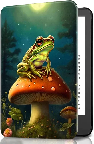 Vista 62 de Funda para Kindle básico de 6 pulgadas (11.ª generación), múltiples ángulos, piel sintética, delgada, con función de encendido y apagado automático