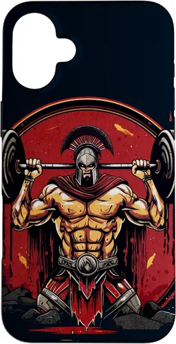 Vista 23 de Spartan - Funda para iPhone 17 con levantamiento de pesas, motivación para el gimnasio