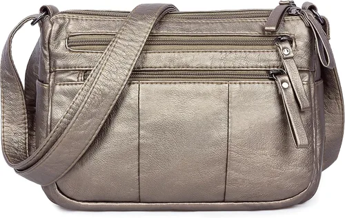 Vista 21 de Bolsos VOLGANIK ROCK para mujer de piel sintética suave, bolso de hombro para damas, bolso bandolera y bolsos de mano, liviano, con bolsillos