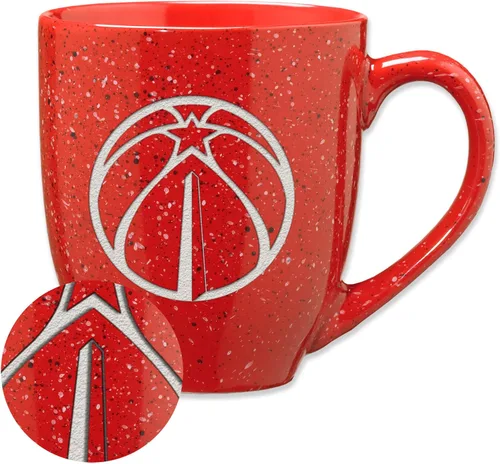 Vista 92 de Rico Industries NBA 16 oz Team Color Laser Engraved Speckled Ceramic Coffee Mug 3-Color del