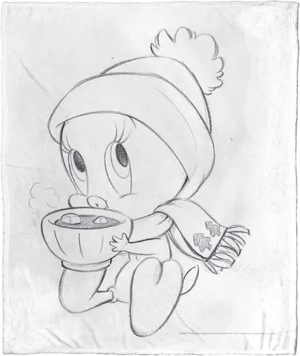 Vista 21 de Northwest Looney Tunes - Manta de seda táctil, 50 x 60 pulgadas, cuenco de cereales