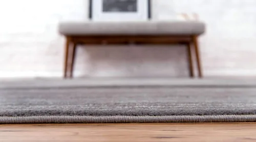 Vista 3 de Unique Loom Uptown Collection - Alfombra Madison Avenue (8 x 10 pies, rectangular, gris/marfil)