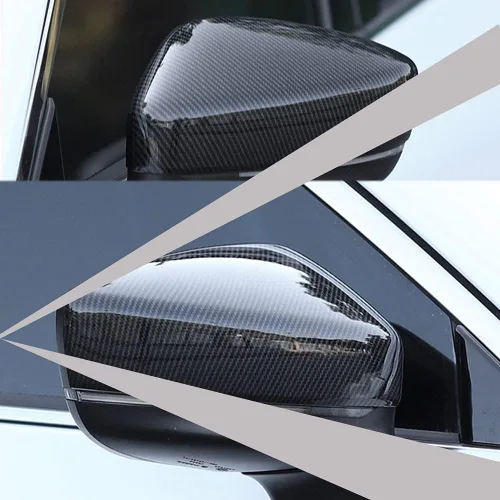 Vista 4 de 2 piezas de cubierta de espejo retrovisor lateral estilo fibra de carbono compatible con Mazd a CX5 CX-5 2017 2018 2019 2020 2021