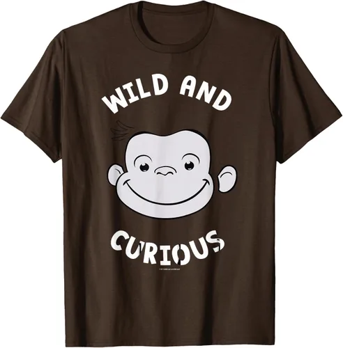 Vista 8 de Curious George Camiseta Big Face Wild and Curious Negro