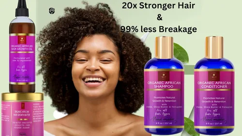Vista 7 de Fenogreco - Champú y acondicionador de manteca de karité Crecimiento del cabello, hidratación, retención de longitud, detener la rotura. 16 oz