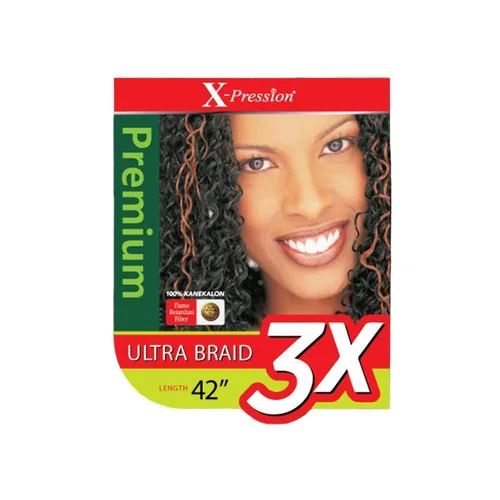Vista 4 de Outre Braids X-Pression Kanekaion 3X Trenza preestirada de 42 pulgadas (paquete de 5, 99J)
