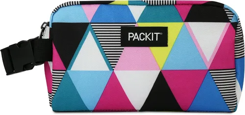 Vista 14 de PackIt Caja de aperitivos congelable, color negro, fabricada con tecnología EcoFreeze, plegable, reutilizable, cierre de cremallera con asa