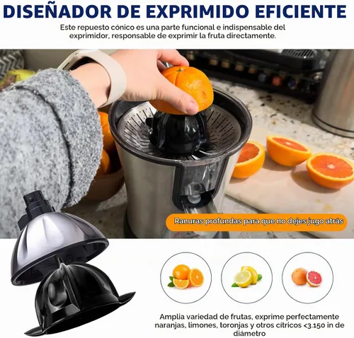 Vista 5 de Piezas de repuesto para exprimidor de cítricos Eurolux, piezas de exprimidor de jugo de limón de naranja, exprimidor de cono