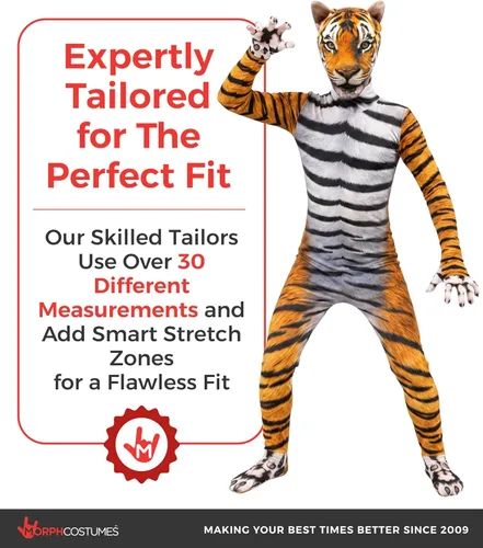 Vista 4 de Morphsuits, Orange Tiger Kids, Kids Halloween Costume
