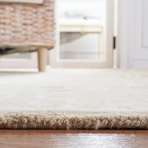 Vista 4 de SAFAVIEH Dip Dye Collection DDY539G - Alfombra decorativa de lana prémium hecha a mano con acuarela marroquí de 2 x 3 pies, color beige/marfil