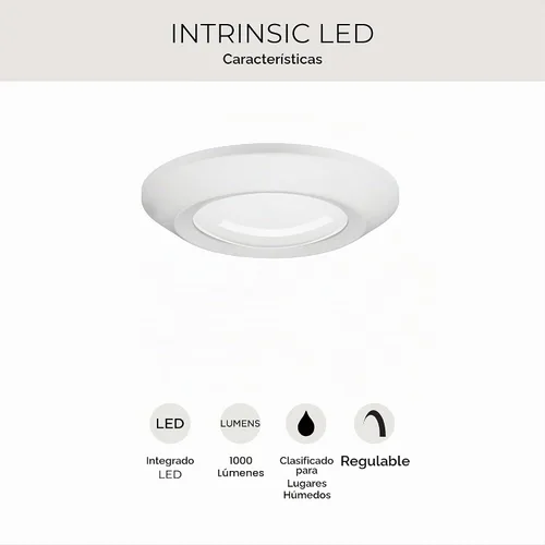 Vista 3 de Progress Lighting luz LED de montaje en superficie de 14 cm, colección Intrinsic, color blanco, P810012-028-30