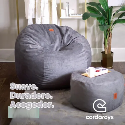 Vista 7 de CordaRoy's Puf de Chenilla - Silla Puf Convertible - Funda de Tela de Chenilla Lavable a Máquina - para Sótano, Sala de Estar, Sala de Juegos Carbón