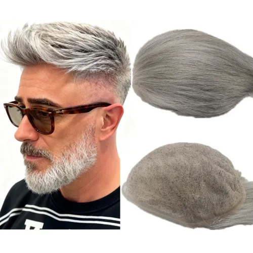 Vista 13 de N.L.W. Sistema de reemplazo de cabello para hombre NLW pelo humano toupee para hombres con encaje HD suave fino Super Swiss 10x8 tamaño base pelos
