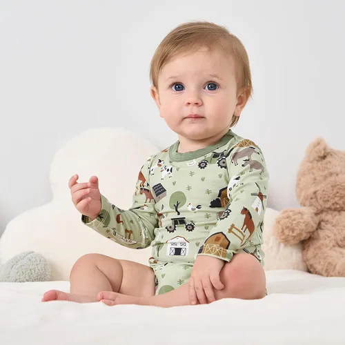Vista 179 de pureborn Mameluco de algodón súper suave para bebés niños y niñas de 0 a 24 meses
