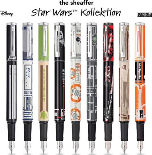 Vista 3 de Sheaffer Pop Star Wars Yoda - Pluma estilográfica con borde cromado y punta mediana