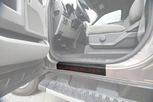 Vista 3 de Superposiciones de protección para umbral de puerta - Compatibles con Super Duty 2017-2022