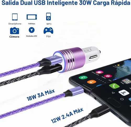 Vista 3 de Cargador USB tipo C de carga rápida compatible con Samsung Galaxy S25FE S24FE A17 A16 A56 A36 A26 A23 S25 Ultra S25 Plus A35 A55 A07 S25 Ultra S23