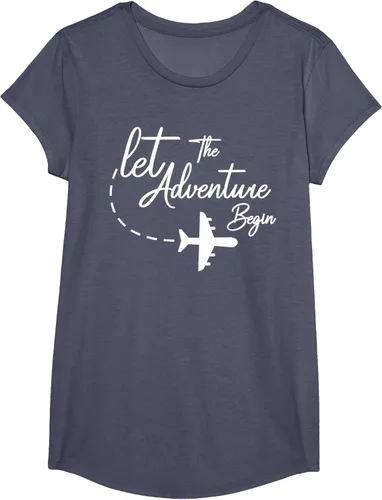 Vista 14 de Let The Adventure Begin - Camiseta inspiradora en modo de viaje en avión, Negro, S