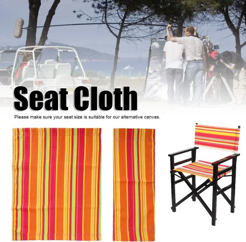 Vista 4 de Pilipane Lona de repuesto para silla de director, asiento y respaldo de silla de maquillaje, protector de taburete de lona de algodón para silla