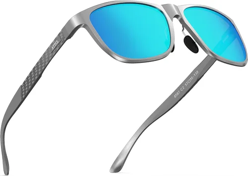 Vista 14 de ATTCL Polarized Sunglasses Men Al-Mg Metal Ultralight UV400 for Driving Verde/Gris (Army Green-Grey)