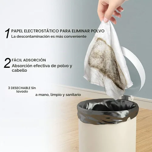 Vista 3 de Kingzhuo 200 toallitas de limpieza desechables, paños electrostáticos de microfibra, toallitas húmedas o secas, se adapta a la mayoría
