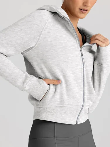 Vista 4 de Trendy Queen - Sudaderas con capucha y cremallera para mujer, sudaderas cortas de vellón, trajes de otoño, estilo informal, cómodas, Y2K, ropa