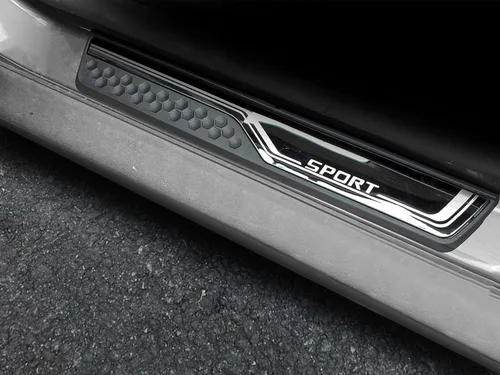 Vista 4 de Protector de entrada de puerta de automóvil, para Honda CR-V CRV 2017-2022, 4 unidades, acero inoxidable con ABS cubierta protectora para umbral