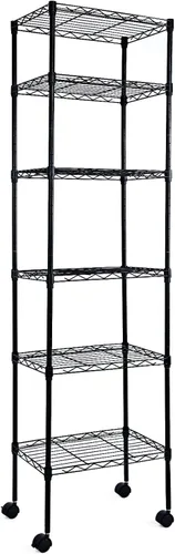 Vista 10 de YSSOA Estante de metal plegable de 3 niveles, 27.95 pulgadas de profundidad x 13.39 pulgadas de ancho x 33.85 pulgadas de alto, estantería
