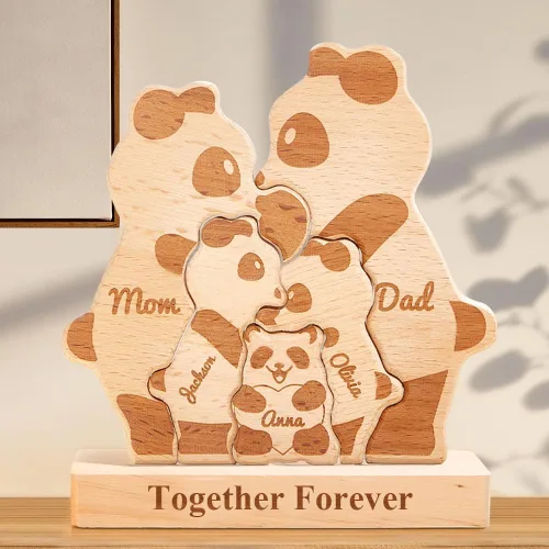 Vista 11 de Pies de bebé de madera personalizados con nombres de familia, We are One, rompecabezas de nombres de miembros de la familia personalizados, regalos