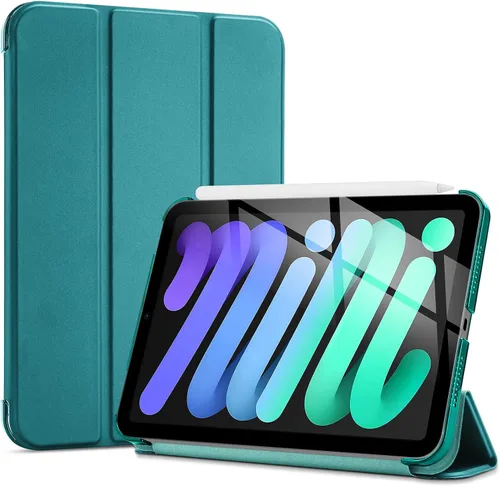 Vista 13 de ProCase Funda inteligente para iPad mini 7 A17 Pro 2024/iPad Mini 6 2021 8.3 pulgadas iPad mini 7ª/6ª generación, cubierta trasera dura para iPad