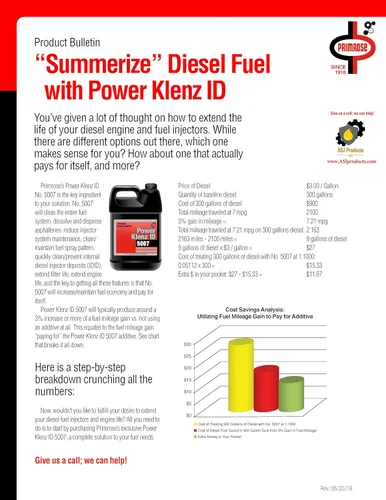 Vista 6 de PRIMROSE Power Klenz ID 5007 Premium Select - Aditivo para combustible diésel