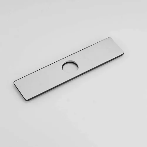 Vista 5 de Grifo de fregadero de cocina o baño de 10 pulgadas, placa cuadrada de acero inoxidable para cubrir agujeros de montaje no utilizados, P-111-B
