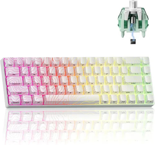 Vista 11 de XVX HE68 Max Teclado de Activación Rápida 60%, Teclado de Efecto Hall con Interruptor Gateron Magnetic Jade Max, Marco de Aluminio CNC, Teclado