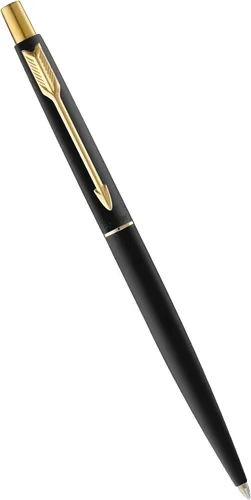 Vista 2 de Bolígrafo clásico de punta de bola negro mate con adornos dorados de Parker