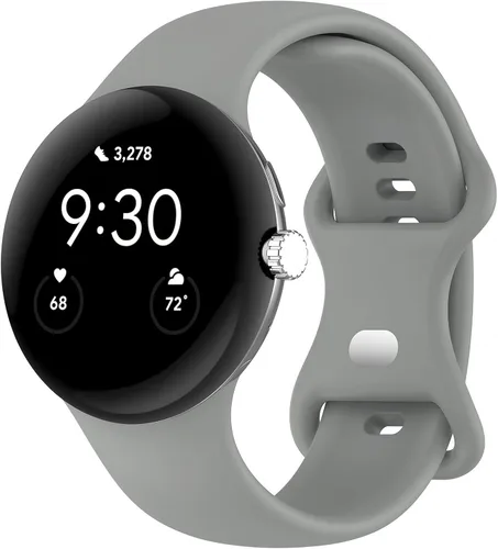 Vista 11 de Correa Compatible con Google Pixel Watch 1/2/3/4 (41mm), Pulsera de Reemplazo de Silicona Suave Deportiva para Google Pixel Watch 41mm Blanco