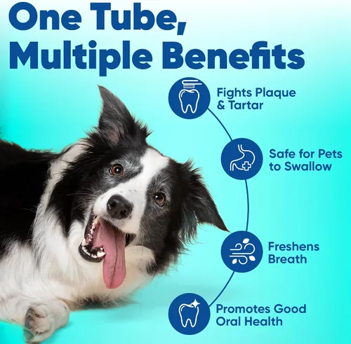 Vista 3 de Pasta de dientes enzimática Virbac C.E.T., Sabor a carne, 2.5 onza Plaque and tartar control for fresh breath, pet dental care toothpaste, Dual