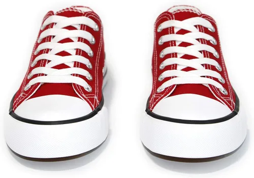 Vista 2 de ANQILA - Zapatos de lona con cordones para mujer, antideslizantes, de estilo informal y a la moda, zapatos ligeros, transpirables, de caña baja